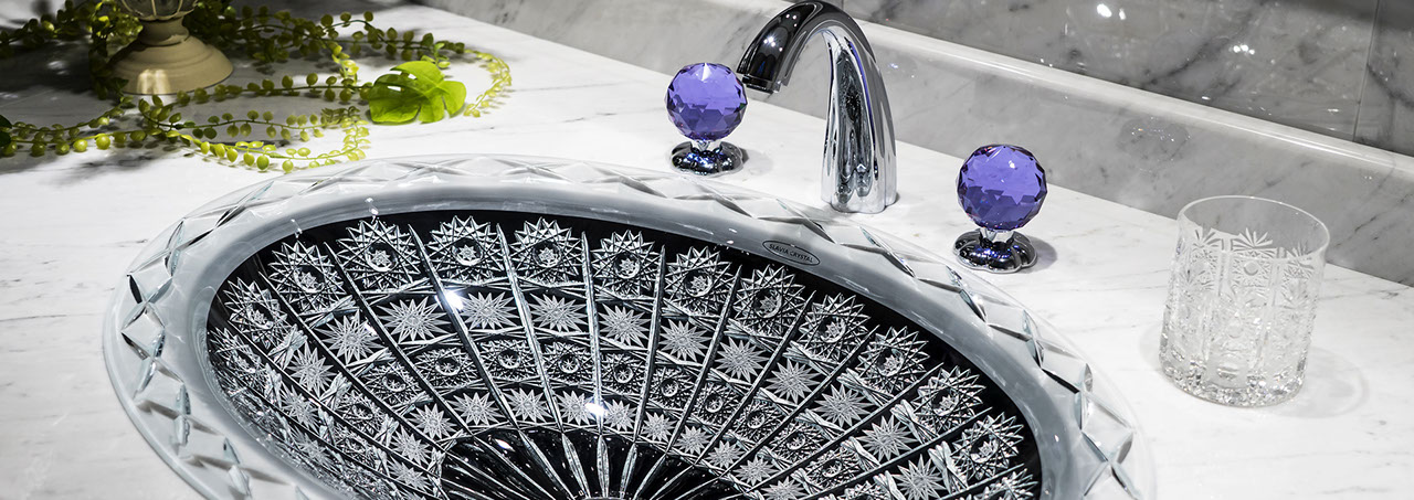 Majestic Elizabeth Crystal Washbasin, Crystal Sink,  wash bowl,