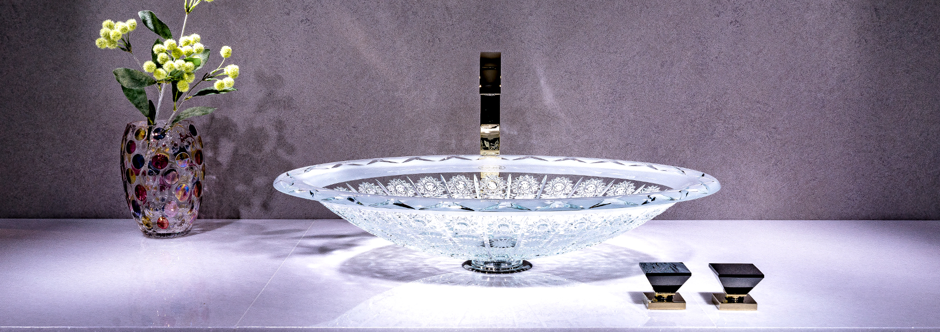 Majestic Elizabeth Crystal Sink, Crystal Washbasin, crystal Wash bowl,