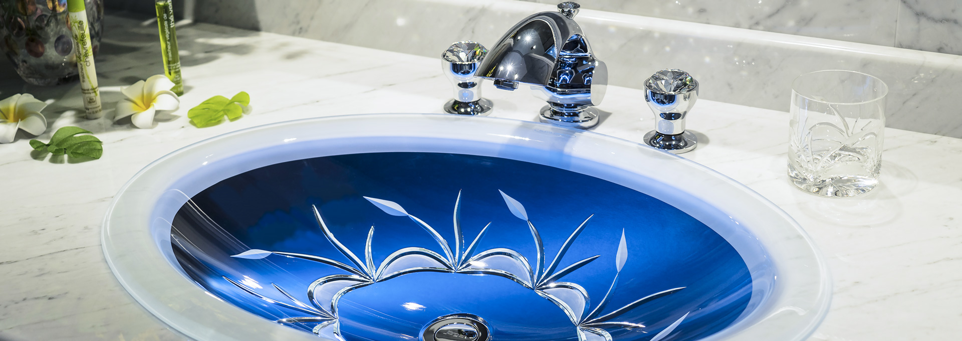 Majestic JULIA Crystal Sink, Bathroom Sink, Washbasin, Wash bowl, 