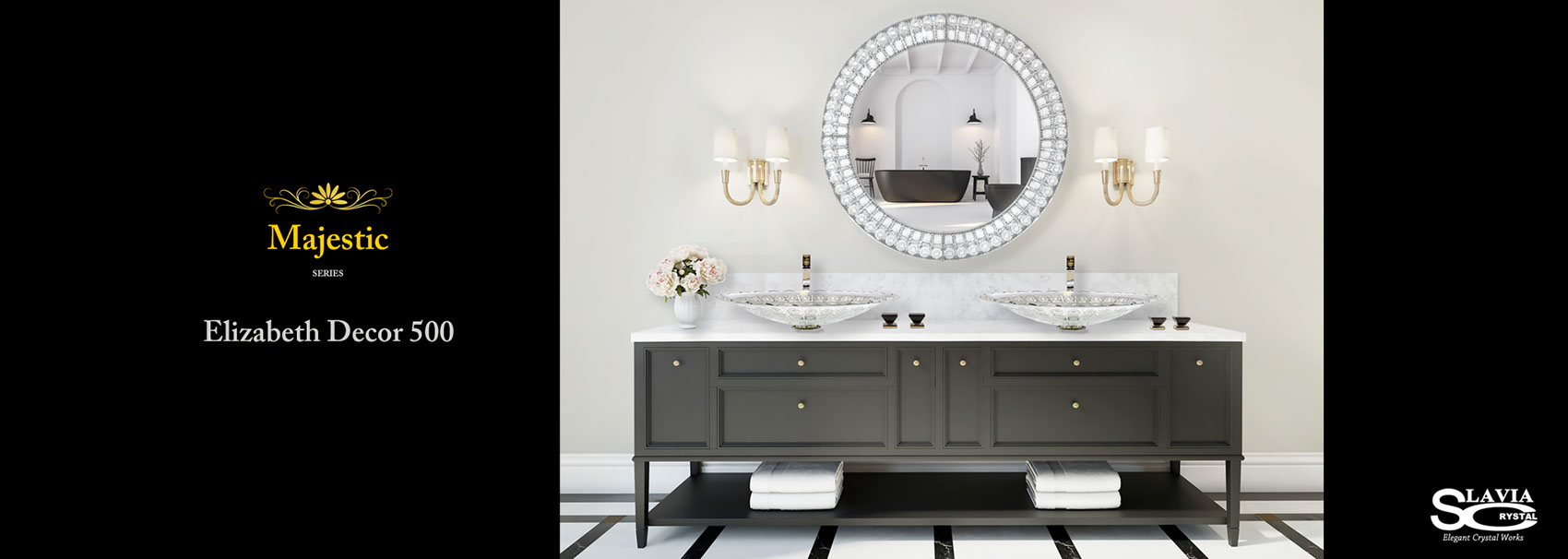 majestic Elizabeth Crystal Sink, Washbasin, Wash bowl,