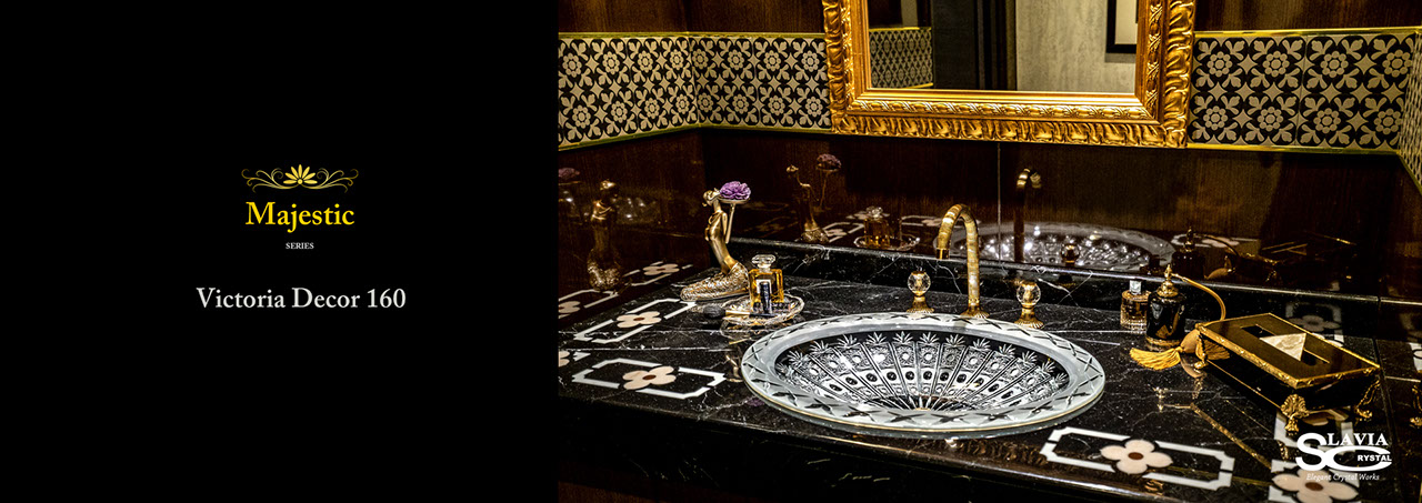 Majestic Victoria Crystal Bathroom Sink, Washbasin, Wash bowl,