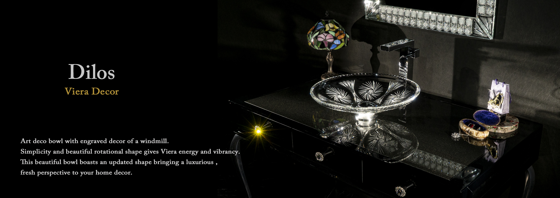 スラヴィアクリスタル：ディロス：高級洗面ボウル：高級洗面器：手洗い器：おしゃれ：美しい：クラッシック：豪華：ゴージャス：