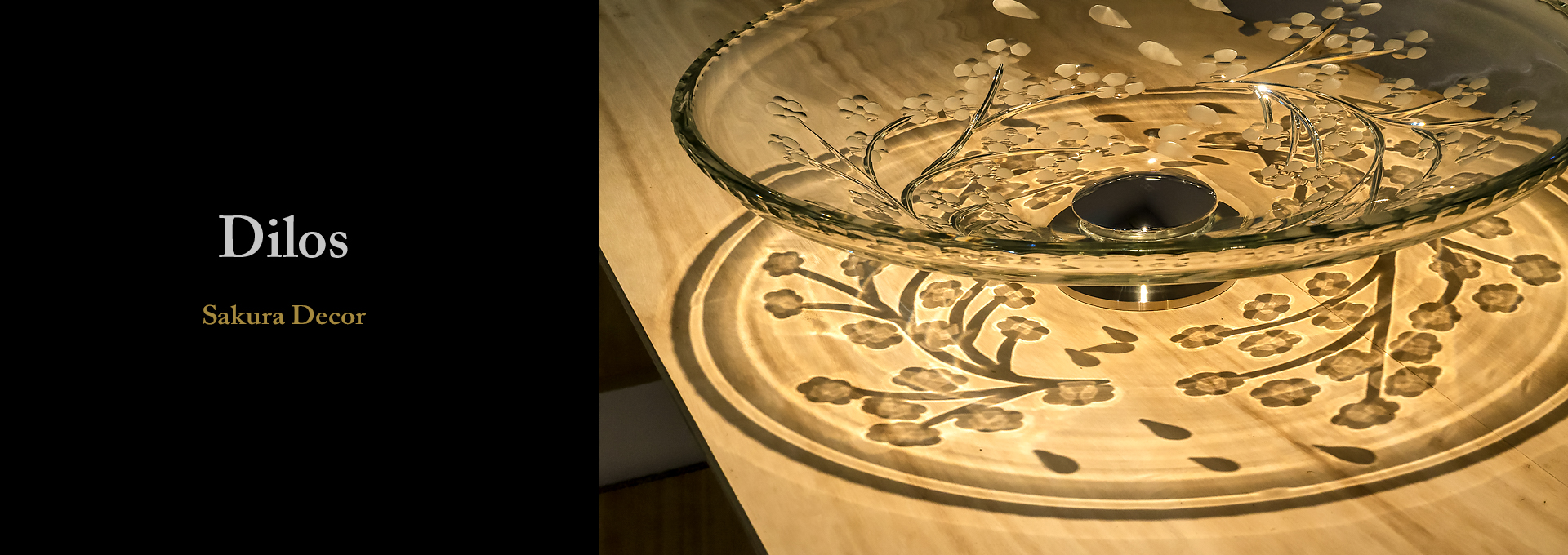SLAVIA CRYSTAL　Dilos　SAKURA（スラヴィアクリスタル）ディロス　サクラ洗面ボウル　｜洗面器｜手洗器｜手洗いボウル｜おしゃれ｜豪華｜美しい｜ガラス｜ボウル｜最高級｜クリスタル｜