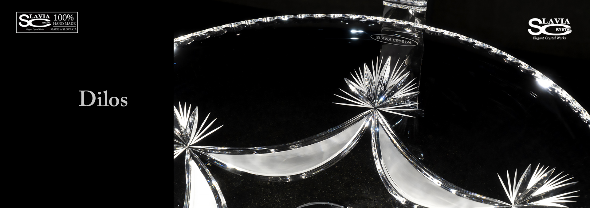 スラヴィアクリスタル：ディロス：高級洗面ボウル：高級洗面器：手洗い器：おしゃれ：美しい：クラッシック：豪華：ゴージャス：