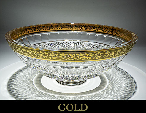 スラヴィアクリスタル　ミミ　エンパイアーゴールド　クリスタル洗面ボウル　｜クリスタル｜ガラス｜手洗器｜手洗いボウル｜洗面器｜小型｜コンパクト｜トイレ｜玄関｜スペース｜デザイン｜おしゃれ｜豪華｜美しい｜スラビアクリスタル｜小さめ｜