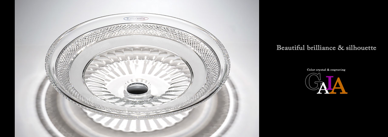 SLAVIA CRYSTAL　Dilos　GAIA  CLEAR（スラヴィアクリスタル）ディロス　ガイア　クリアーカラー洗面ボウル　｜洗面器｜手洗器｜手洗いボウル｜おしゃれ｜豪華｜美しい｜ガラス｜ボウル｜最高級｜クリスタル｜