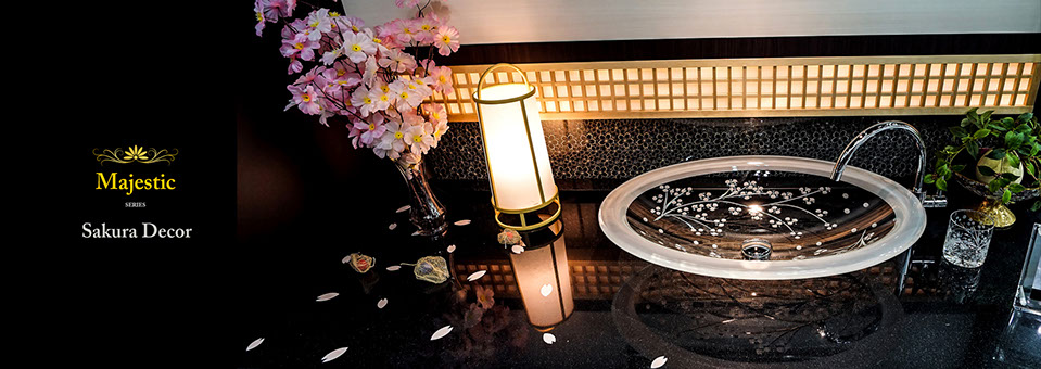 スラヴィアクリスタル：サクラ洗面ボウル：洗面器：手洗い器：手洗いボウル：最高級：美しい：おしゃれ：豪華：