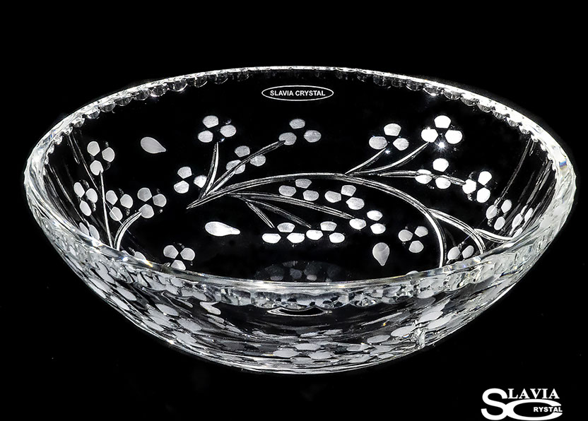 スラヴィアクリスタル　ミミ　クラッシック　サクラ洗面ボウル　｜クリスタル｜ガラス｜手洗器｜手洗いボウル｜洗面器｜小型｜コンパクト｜トイレ｜玄関｜スペース｜デザイン｜おしゃれ｜豪華｜美しい｜スラビアクリスタル｜小さめ：｜