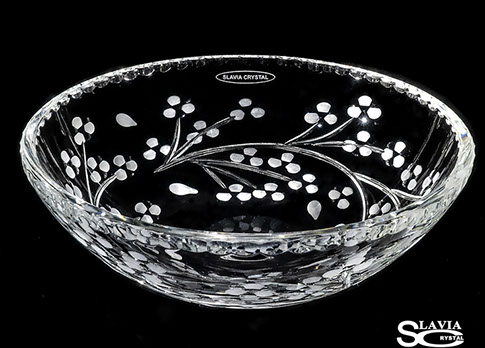 スラヴィアクリスタル　ミミ　クラッシック　サクラ洗面ボウル　｜クリスタル｜ガラス｜手洗器｜手洗いボウル｜洗面器｜小型｜コンパクト｜トイレ｜玄関｜スペース｜デザイン｜おしゃれ｜豪華｜美しい｜スラビアクリスタル｜小さめ：｜