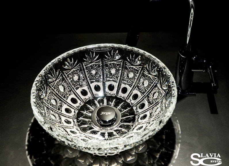 スラヴィアクリスタル　ミミ　ヴィクトリア280クリスタル洗面ボウル｜手洗器｜手洗いボウル｜洗面器｜小型｜おしゃれ｜美しい｜