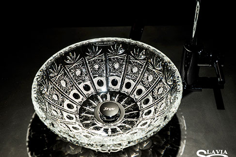 スラヴィアクリスタル　ミミ　ヴィクトリア280クリスタル洗面ボウル｜手洗器｜手洗いボウル｜洗面器｜小型｜おしゃれ｜美しい｜