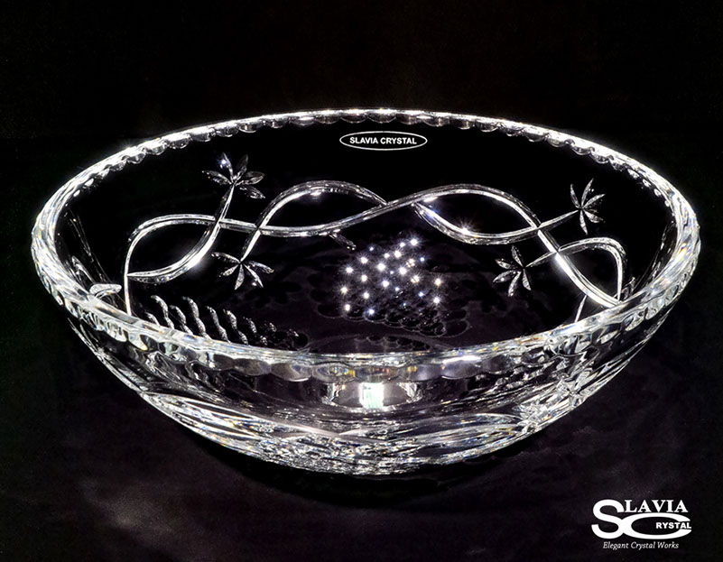 スラヴィアクリスタル　ミミ　クラッシック　ヴィネア洗面ボウル　｜クリスタル｜ガラス｜手洗器｜手洗いボウル｜洗面器｜小型｜コンパクト｜トイレ｜玄関｜スペース｜デザイン｜おしゃれ｜豪華｜美しい｜スラビアクリスタル｜小さめ：｜