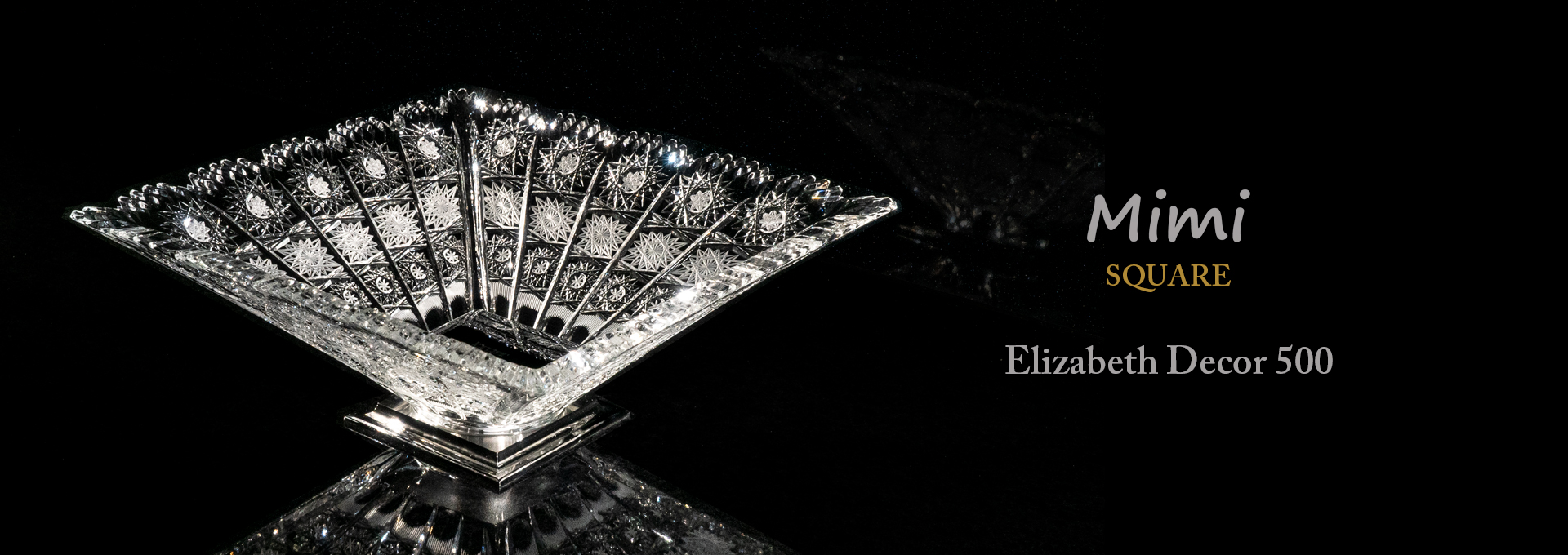 スラヴィアクリスタル　ミミ　スクエアーエリザベス洗面ボウル　｜クリスタル｜ガラス｜手洗器｜手洗いボウル｜洗面器｜小型｜コンパクト｜トイレ｜玄関｜スペース｜デザイン｜おしゃれ｜豪華｜美しい｜スラビアクリスタル｜小さめ：｜