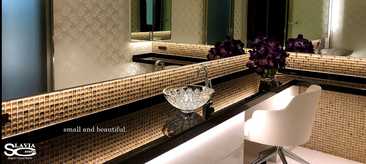 スラヴィアクリスタル：ミミ　シリーズ洗面ボウル：クリスタル：手洗い器：手洗いボウル：トイレ：スペース：おしゃれ：美しい：デザイン：小スペース：ヨーロッパ：最高級：