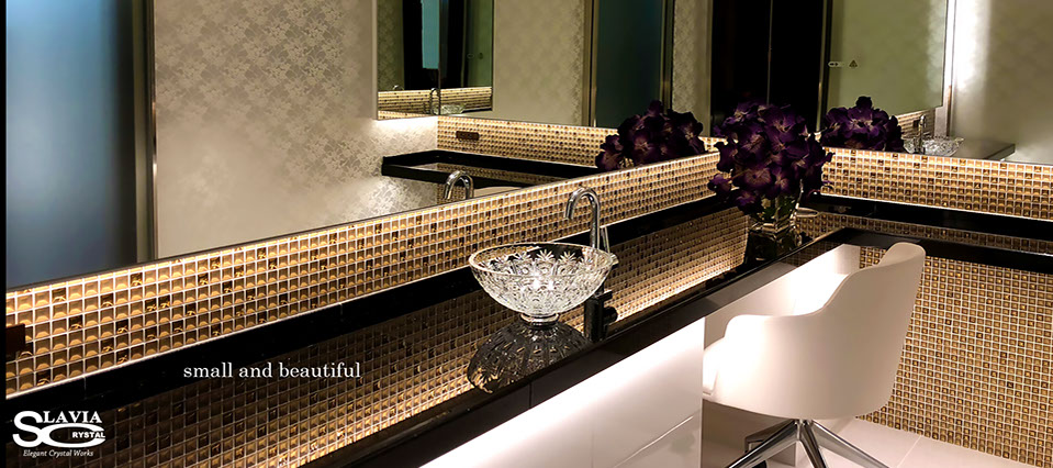 スラヴィアクリスタル：ミミ　シリーズ洗面ボウル：クリスタル：手洗い器：手洗いボウル：トイレ：スペース：おしゃれ：美しい：デザイン：小スペース：ヨーロッパ：最高級：