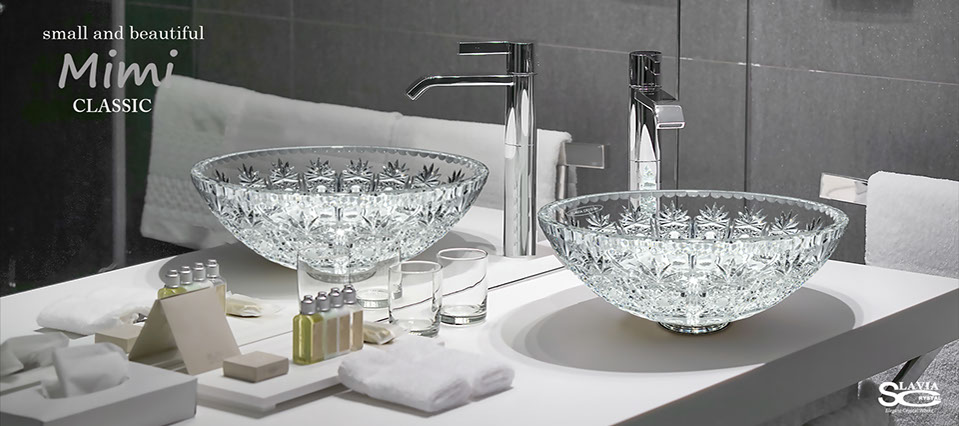 スラヴィアクリスタル：ミミ　シリーズ洗面ボウル：クリスタル：手洗い器：手洗いボウル：トイレ：スペース：おしゃれ：美しい：デザイン：小スペース：ヨーロッパ：最高級：